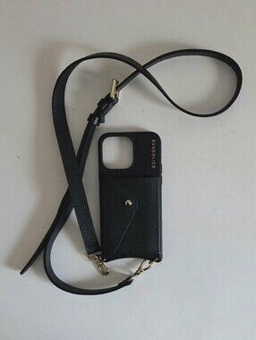 Bandolier Hailey Black Gold Crossbody Phone Case iPhone 15 Pro Max